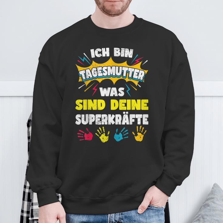 Was Sind Dein Superkrafte Ich Bin Tagesmutter Sweatshirt Geschenke für alte Männer