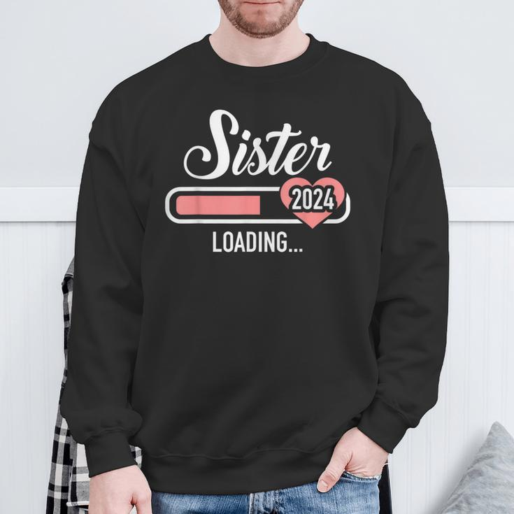 Sister 2024 Loading For Pregnancy Announcement Sweatshirt Gifts for Old Men