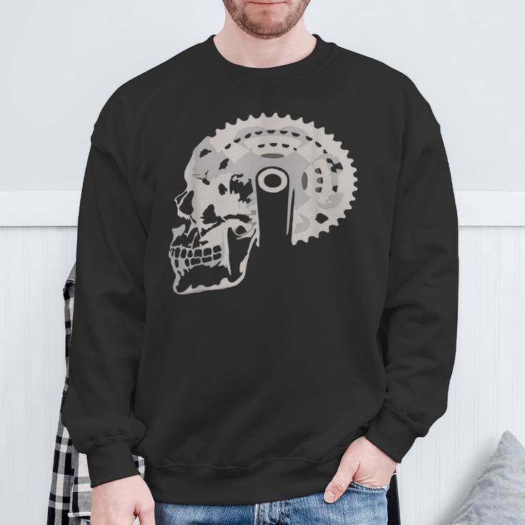 Skull Of GearsBiking Motorcycle Sweatshirt Gifts for Old Men