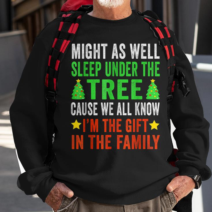 Might As Well Sleep Under The Tree Christmas Family Sweatshirt Gifts for Old Men