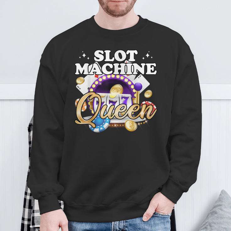 Slotmaschine Queen Casino Las Vegas Gambling Sweatshirt Geschenke für alte Männer