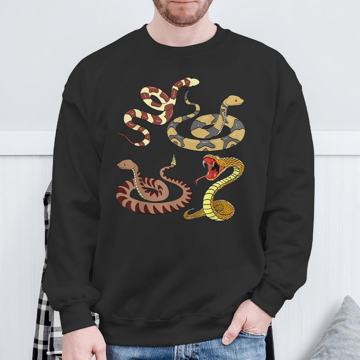 Snakes Reptile Science Biology Sweatshirt Gifts for Old Men