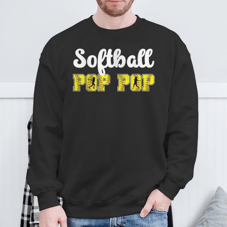 Softball Pop Pop Of A Softball Player Pop Pop Sweatshirt Gifts for Old Men