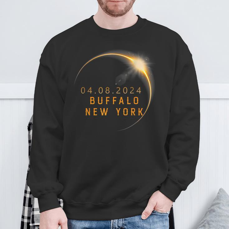 Solar Eclipse 2024 State New York Total Solar Eclipse Sweatshirt Gifts for Old Men