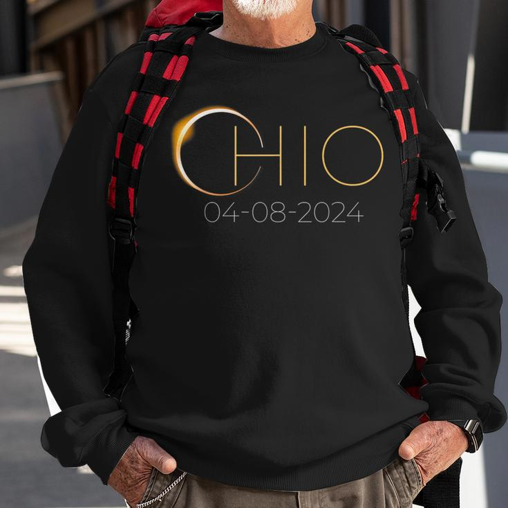 Solar Eclipse 2024 State Ohio Total Solar Eclipse Sweatshirt Gifts for Old Men