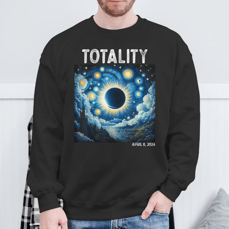 Solar Eclipse 2024 Totality April 8Th Astronomy Science Sweatshirt Gifts for Old Men