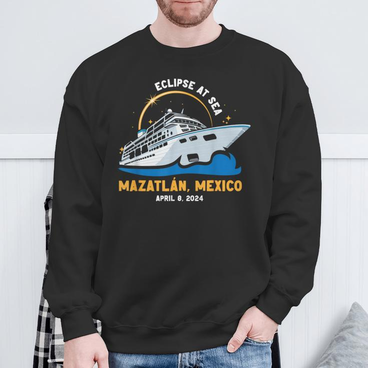 Solar Eclipse At Sea Cruise 2024 Mazatlan Mexico Matching Sweatshirt Gifts for Old Men