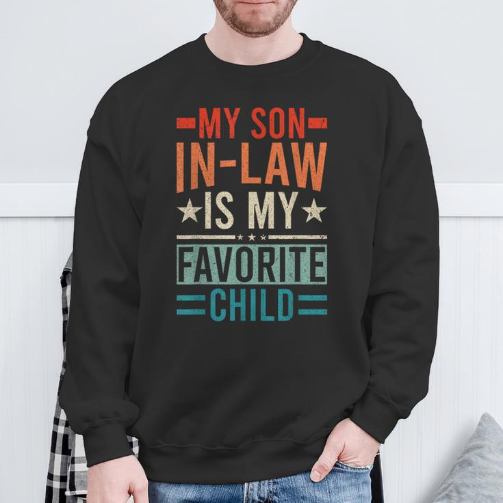 My Son In Law Is My Favorite Child Retro Son In Law Sweatshirt Gifts for Old Men
