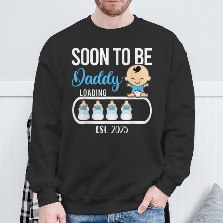 Soon To Be Daddy 2025 Boy Gender Reveal Party Dad Father Sweatshirt Gifts for Old Men