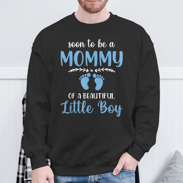 Soon To Be A Mommy Of A Beautiful Little Boy Pregnancy Sweatshirt Gifts for Old Men