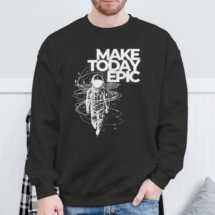 Space Galaxy Cool Graphic Spaceman Fashion Sweatshirt Gifts for Old Men