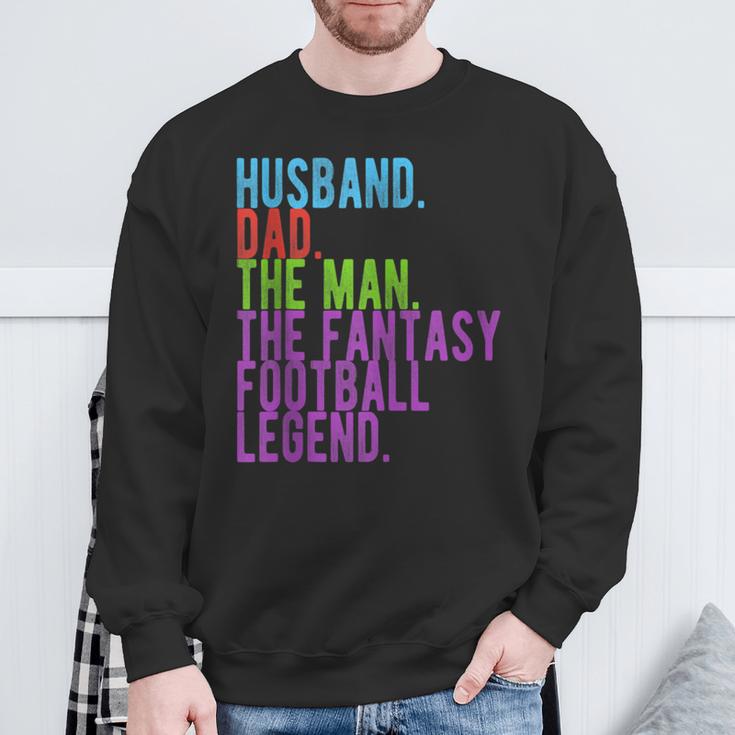 Spass Ehemann Papa Der Mann Der Fantasy-Fussball-Legende Sweatshirt Geschenke für alte Männer