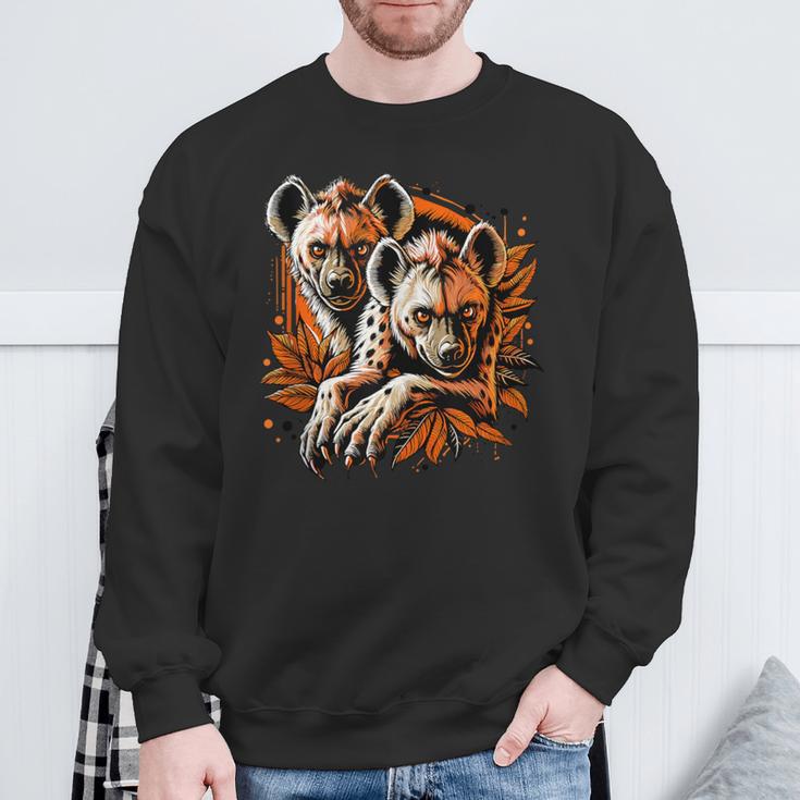 Spotted Hyena Laughing Hyenas Wildlife Sweatshirt Gifts for Old Men