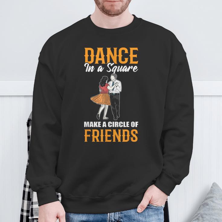 Square Dance Tanz In Einem Quadrat Bilde Einen Freundeskreis German Sweatshirt Geschenke für alte Männer