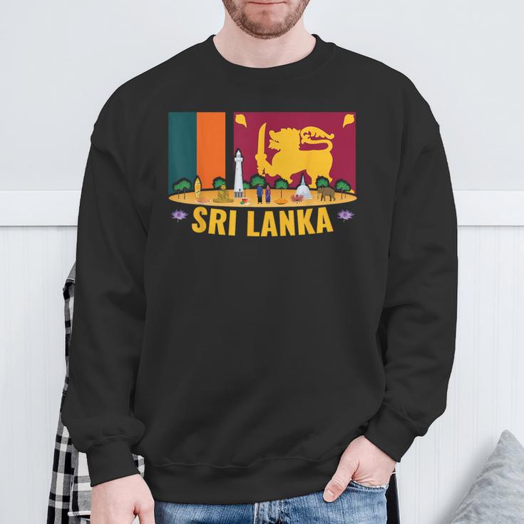 Sri Lanka Flag And Friendship Sweatshirt Geschenke für alte Männer