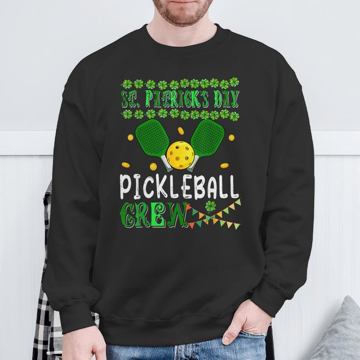 St Patrick's Day Pickleball Crew Equipment Player Team Sweatshirt Gifts for Old Men