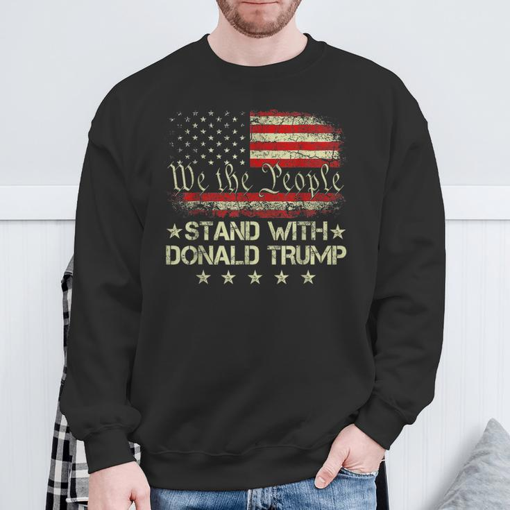 I Stand With Donald Trump 2024 Support Take America Back Sweatshirt Gifts for Old Men
