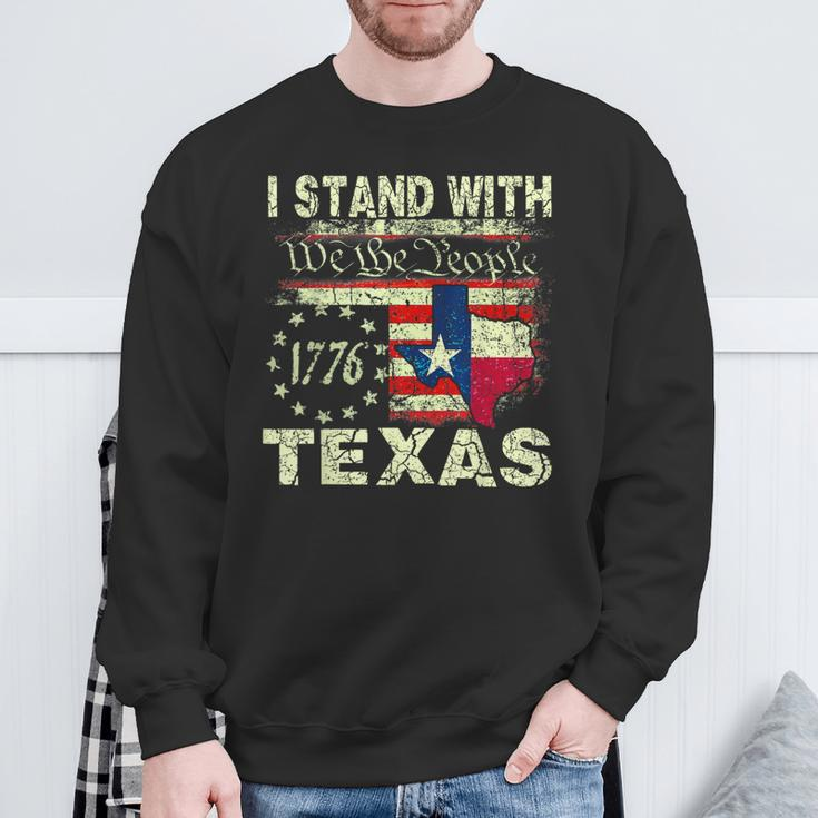 I Stand With Texas Sweatshirt Gifts for Old Men