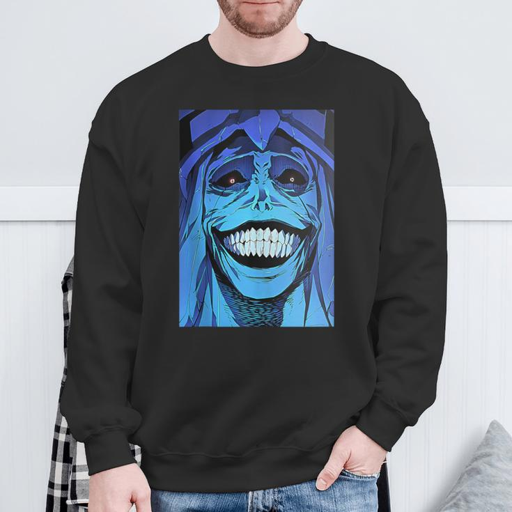 Statue Of God Smiling Menacingly Solo Leveling Sweatshirt Gifts for Old Men
