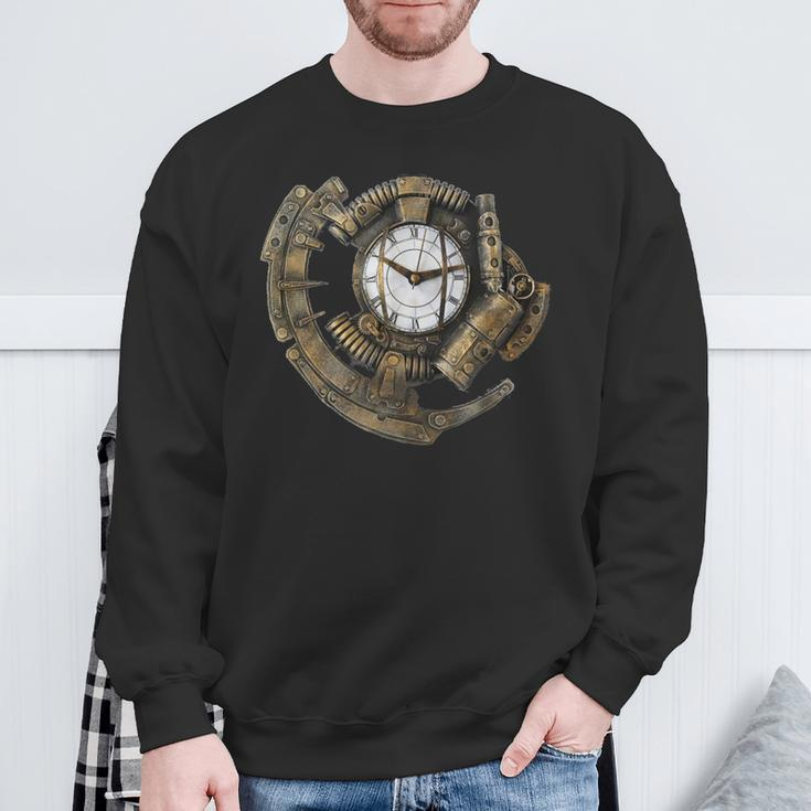 Steampunk Clock Vintage Time Piece Sweatshirt Gifts for Old Men