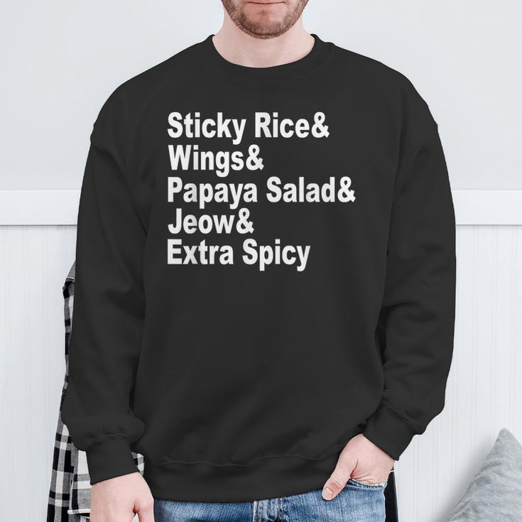 Sticky Rice Asian-Food Travel Noodle Foodie Sweatshirt Gifts for Old Men