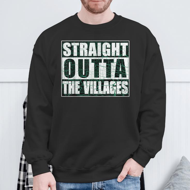 Straight Outta Villages Florida Holiday Hometown Pride Sweatshirt Gifts for Old Men
