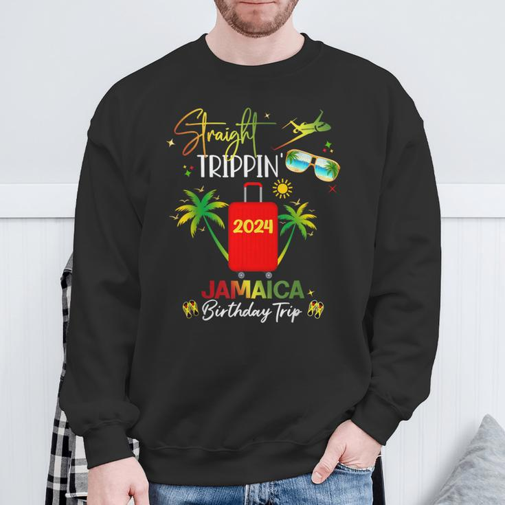 Straight Trippin' Jamaica Vacation 2024 Birthday Family Trip Sweatshirt Gifts for Old Men