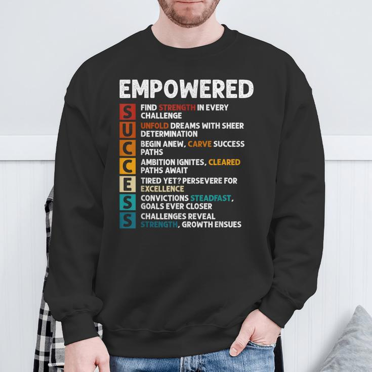 Success Definition Motivational Quote Affirmations Sweatshirt Gifts for Old Men