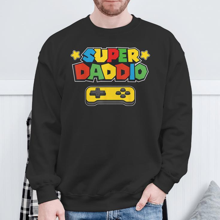 Super Daddio Gamer Dad Sweatshirt Gifts for Old Men
