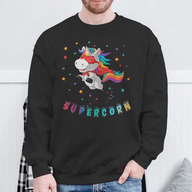 Supercorn Superhero Unicorn Sweatshirt Geschenke für alte Männer