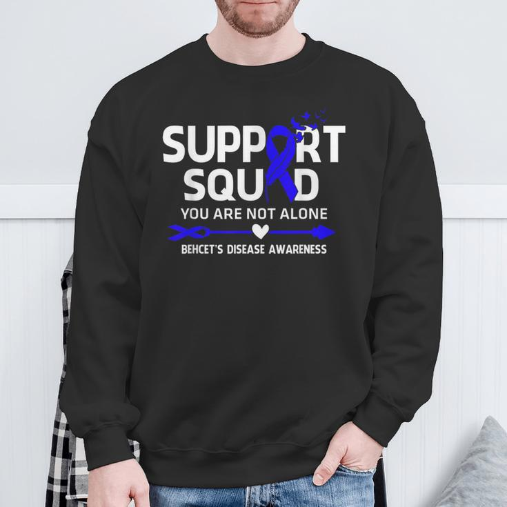 Support Squad You Are Not Alone Behcet's Disease Awareness Sweatshirt Gifts for Old Men