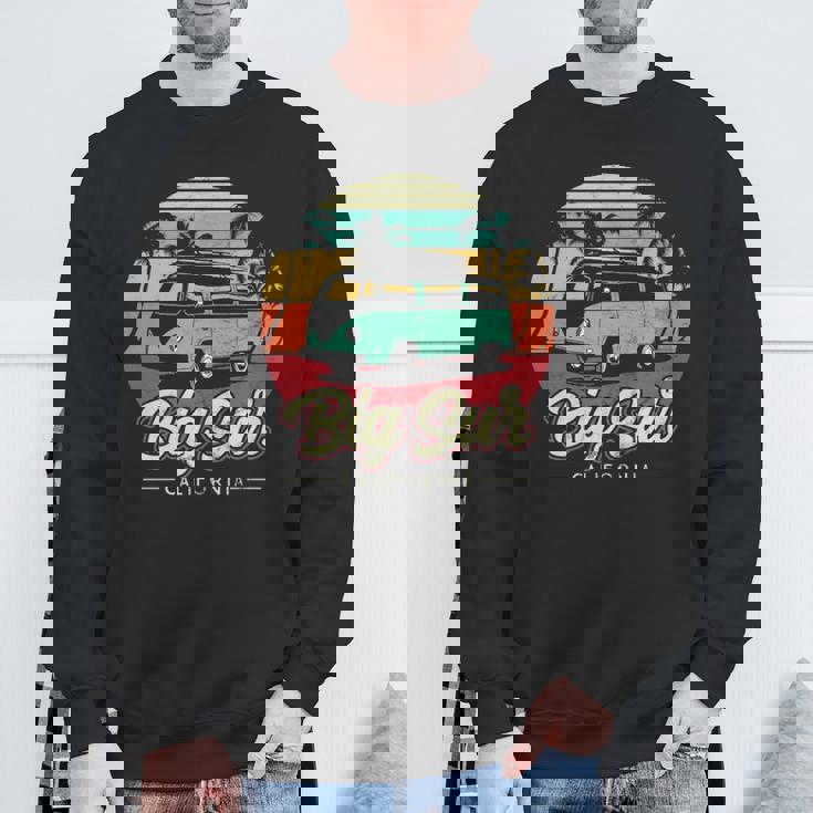 Surfer Big Sur California Beach Vintage Van Surf Sweatshirt Gifts for Old Men