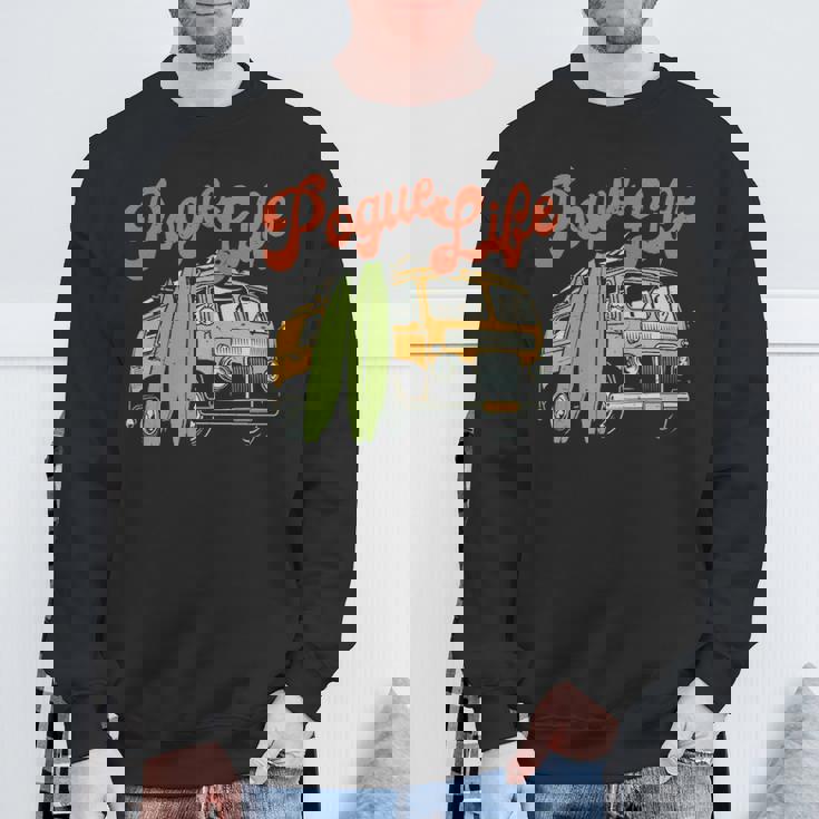 Surfer Van Pogue Life Outer Banks Vintage Beach Surfer Sweatshirt Gifts for Old Men