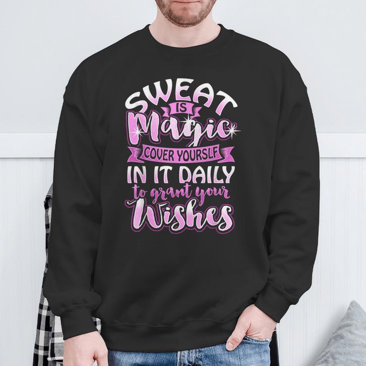 Sweat Is Magic Loves Yoga Practice Yogi Quote Namaste Zen Sweatshirt Gifts for Old Men