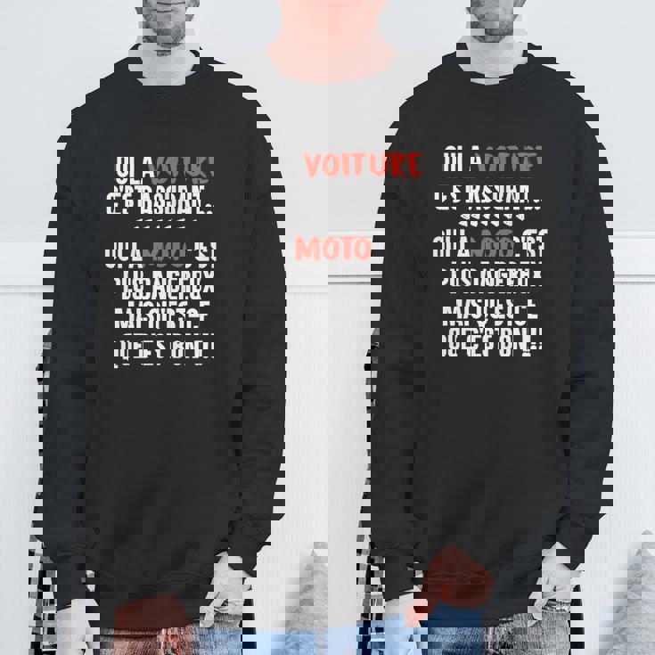 Sweater Unisexe La Moto C'est Bon pour Amateurs de Motocyclisme Cadeaux pour les vieillards