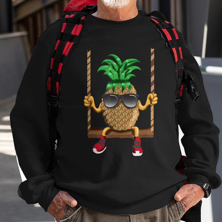 Swinging Pineapple Swing Beach Sun Swinging Fruit Fruit Sweatshirt Gifts for Old Men