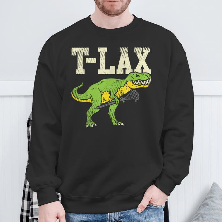 T-Lax T-Rex Lacrosse Dinosaur Lover Lax Player Sweatshirt Gifts for Old Men