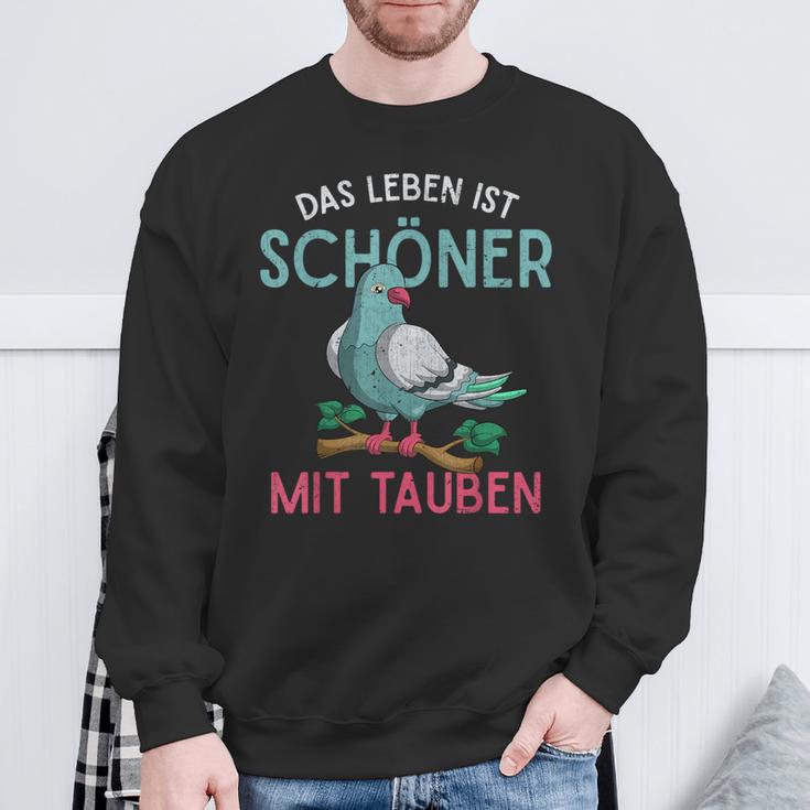 Taubenzüchter Sweatshirt: Das Leben ist schöner mit Tauben Geschenke für alte Männer