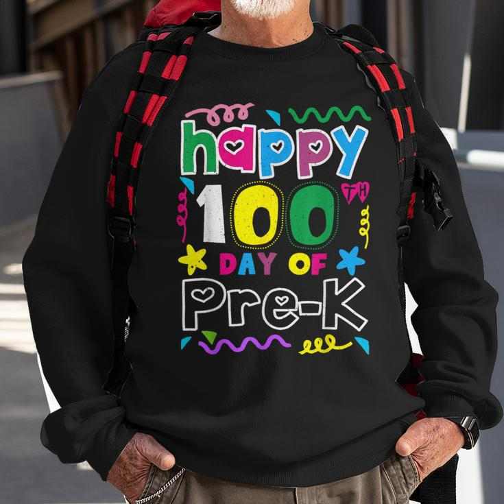 Teacher Student 100Th Day Of Pre-K 100 Days Of School Sweatshirt Gifts for Old Men