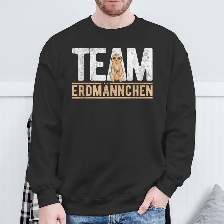 Team Erdmännchen Lustiges Meerkat Fan Sweatshirt Schwarz Geschenke für alte Männer