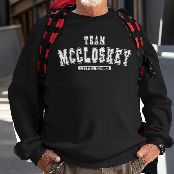Team Mccloskey Lifetime Member Family Last Name Sweatshirt Gifts for Old Men
