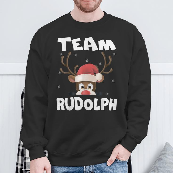 Team Rudolph Xmas Reindeer Deer Lover Sweatshirt Geschenke für alte Männer