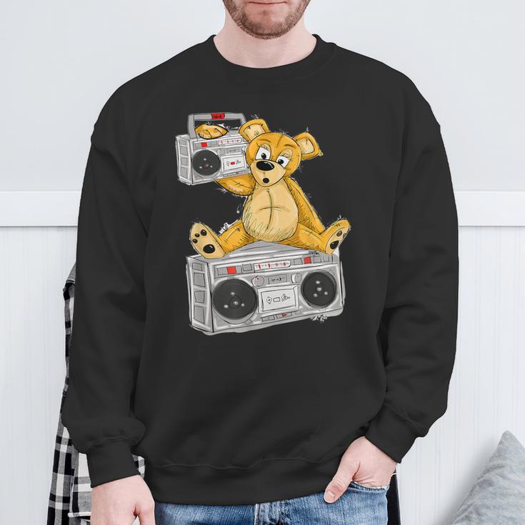 Teddy Bear Boombox By San Francisco Street Artist Zamiro Sweatshirt Gifts for Old Men