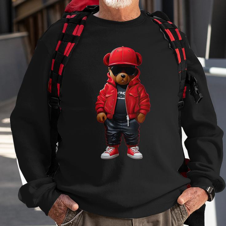 Teddy Fashion Rap Bear Stylish Hip Hop Sweatshirt Gifts for Old Men