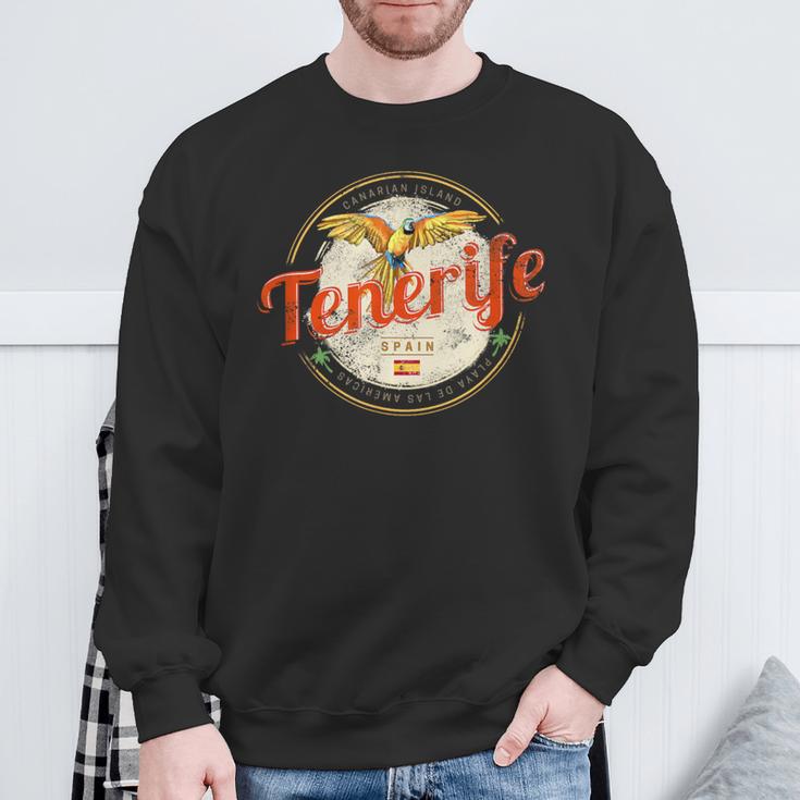 Teneriffa Papagei Kanarische Inseln Spanienintage Souvenir S Sweatshirt Geschenke für alte Männer