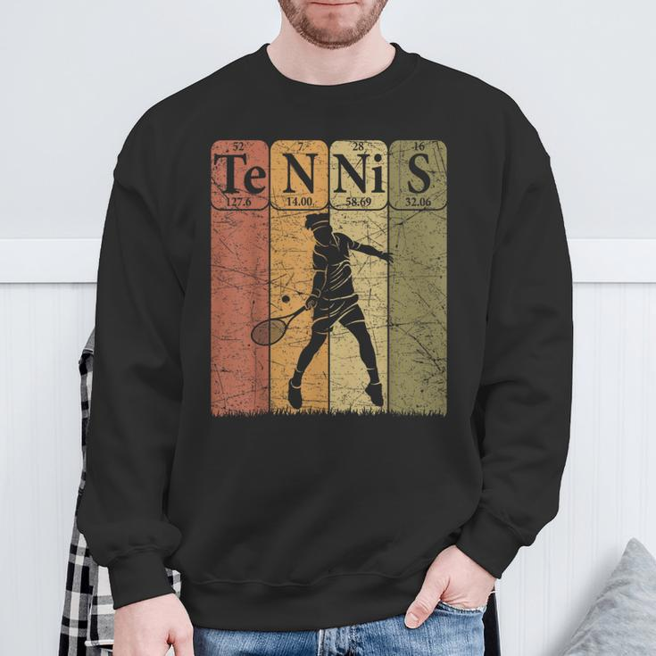Tennis Periodic Table Elements Tennis Player Nerd Vintage Sweatshirt Gifts for Old Men