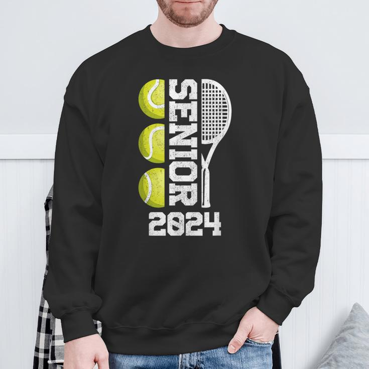 Tennis Senior 2024 Player Class Of 2024 Graduation Game Day Sweatshirt Gifts for Old Men