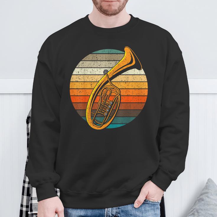 Tenor Horn Retro Horn Folk Music Flugelhorn Baritone Sweatshirt Geschenke für alte Männer