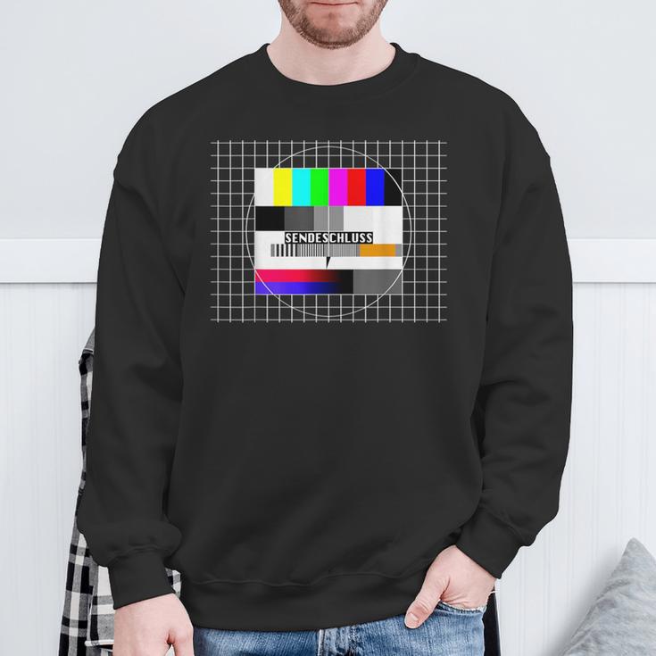 Test Image Sendeschluss 90S Party 80S Outfit Costume Sweatshirt Geschenke für alte Männer