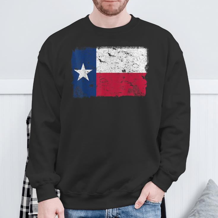 Texas Vintage Flag Sweatshirt Gifts for Old Men